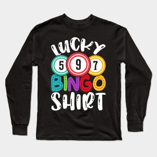 Lucky Bingo Shirt  T shirt For Women Long Sleeve T-Shirt